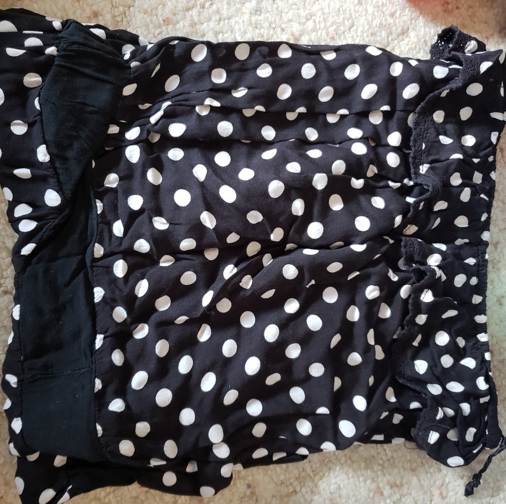 Strapless romper